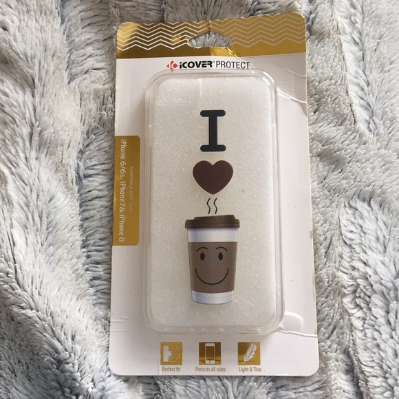 iPhone 6/6s, iPhone 7/8 case ‘I ❤️ coffee’ - Picture 1 of 4